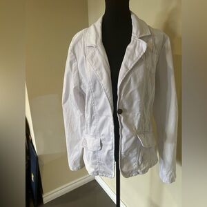Vintage white casual blazer jacket